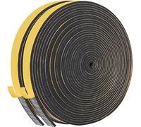 KAPOOSY Weather Stripping Door Seal, 6mm W X 1.5mm T Adhesive Foam Tape, Window Door Draught Excluder Air Conditioner Gasket Foam Tape, Total Length 10M (2 Rolls)