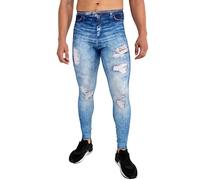 Kapow Meggings The Original Men's Leggings (Denim Dan Jeggings, Medium)