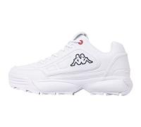 Kappa 242782 Unisex Adults’ Low-Top Sneakers, Black (White 1010), 5 UK