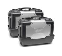 Kappa Bike Luggage GARDA Top Side Case MONOKEY 46 Litre x2 Silver Adventure Box
