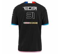 Kappa Children's Kombat BWT Alpine F1 Team Ocon 31 Official Edition Formula 1 Jersey, Black, 8 Years