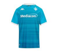 Kappa Fiorentina 2025/2026 Turquoise Crystal/Grey Silver Official T-Shirt | Hydro-Way Protection Technology, Recycled Fabrics and Thermal Fusion Logos | 2XL
