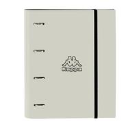 Kappa Grey - 4 Ring Binder 35 cm with 100 A4 Sheets, Ideal for Children of Different Ages, Comfortable and Versatile, Quality and Resistance, 27 x 3.5 x 32 cm