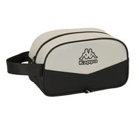 Kappa Grey - Medium Children's School Toiletry Bag with Handle, Children's Toiletry Bag, Adaptable to Cart, Easy Cleaning, Comfortable and Versatile, Quality and Resistance, 26 x 12 x 15 cm