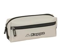 KAPPA GREY - Triple Small Pencil Case, Children's Pencil Case, Ideal for School Age Children, Comfortable and Versatile, Quality and Resistance, 22 x 6 x 8.5 cm