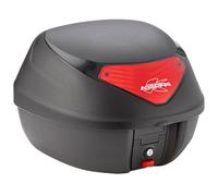 K29N - Kappa MONOLOCK Top-case 29 ltr. black embossed with red reflectors