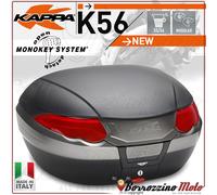 K56N - Kappa MONOKEY® Top-case 55/56 ltr with red reflectors black embossed