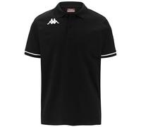 Kappa Men's Barli Polo Shirt, Black White, L
