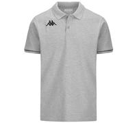 Kappa Men's Barli Polo Shirt, Gray/Black, XL