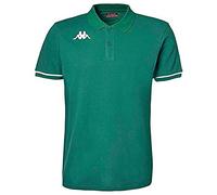 Kappa Men's Barli Polo Shirt, Green/White, 4XL