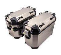 Kappa Bike Luggage KÕFORCE Panniers Side Case Set MONOKEY 37 Litre x2 Silver Box
