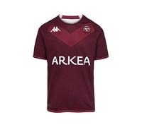 Kappa Official UBB Union Bordeaux Bègles Home Rugby Kombat Jersey, Red, 4XL