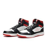 Kappa Unisex Logo Basil Md Gymnastics Shoe, White Black Red, 10 UK