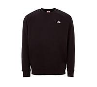 Kappa VAUKE Unisex Sweatshirt I Men's Cotton Pullover I Basic for Sports and Leisure I Sweater for Women and Men in Colours Blue, Grey, Black I Jumper in Sizes S, M, L, XL & XXL, black, XL
