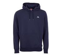 Kappa VENNO Hoodie, Unisex Hooded Sweatshirt, Pullover Made Cotton, Jumper for Leisure and Sports, Clothing for Men and Women - Blue - Large