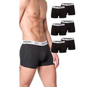 Kappa Vinesta Tight Boxer Shorts, Pack of 6, Retro Pants for Men, Made of Cotton, TearResistant & Breathable Men's Underwear, Boxers in Value Pack as Sports Underwear or Loungewear, Black with white