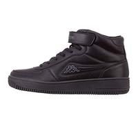 Kappa Women's Bash Mid Hi-Top Trainers, Black (Black/Grey 1116), 4 UK