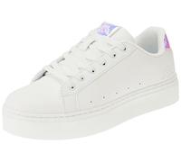 Kappa Women's Logo Isabel Walking Shoe, White Iridescent, 4 UK