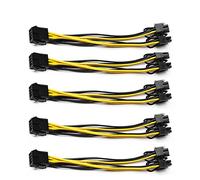 KAPPDE 10PCS Power Supply Cable Female 8Pin To Male Dual 8Pin 6+2 Pin Graphics Video Card GPU Mining Machine Power Cord(5PCS)