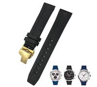 KAPPDE 19mm 20mm Watchband for Tissot T114417 T114 Soft Rubber Silicone Watch Strap Butterfly Clasp Waterproof Sport Bracelets(Black gold buckle2,19mm)