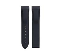 KAPPDE Soft Flexible Rubber Watchband For Omega Speedmaster Moonwatch Seamaster 300 AT150 PLANET OCEAN 600 Wristband 20/21/22mm No buckle(Black Black,21mm)