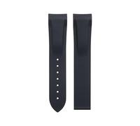 KAPPDE Soft Flexible Rubber Watchband For Omega Speedmaster Moonwatch Seamaster 300 AT150 PLANET OCEAN 600 Wristband 20/21/22mm No buckle(Black,20mm)