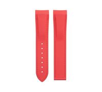 KAPPDE Soft Flexible Rubber Watchband For Omega Speedmaster Moonwatch Seamaster 300 AT150 PLANET OCEAN 600 Wristband 20/21/22mm No buckle(Red,21mm)