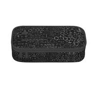 KAPPTYY Abstract Science Chemistry Illustration 3D Original High Capacity Pencil Case,Big Pen Box Organizer Portable Aesthetic Supply for Adults