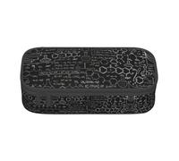 KAPPTYY Abstract Science Chemistry Illustration 3D Original High Capacity Pencil Case,Big Pen Box Organizer Portable Aesthetic Supply for Adults