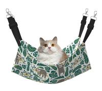 KAPPTYY Adorable Sloth Hanging Pet Hammock Bed With Adjustable Straps And Metal Hooks Double Sided Bed