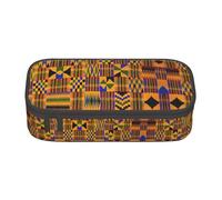KAPPTYY African Weaving Original High Capacity Pencil Case,Big Pen Box Organizer Portable Aesthetic Supply for Adults