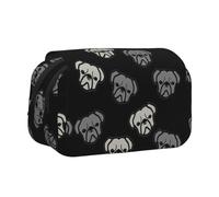 KAPPTYY American Bulldog Head Printing Pencil Case for Pencils, Handy Storage Box for Watercolor Pens Or Markers