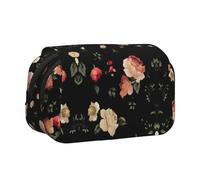 KAPPTYY Autumn Beautiful Floral Printing Pencil Case for Pencils, Handy Storage Box for Watercolor Pens Or Markers