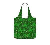 KAPPTYY background st patrick's day glitter Printed Shopping Tote Bag Foldable, Reusable Grocery Bag, Compact Lightweight Bag for Commuting