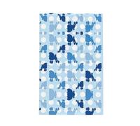 KAPPTYY Blue Poodle Polka Dot Printing Waffle Premium Kitchen Towels Quick Drying Super Absorbent,Multi Purpose Cleaning Towels Gift