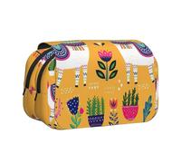 KAPPTYY Cartoon Alpaca Cute Animal Printing Pencil Case for Pencils, Handy Storage Box for Watercolor Pens Or Markers