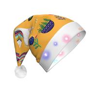 KAPPTYY Cartoon Alpaca Cute Animal Santa Hat,Christmas Hats For Adult Unisex Plush Light Up Funny Christmas Hat