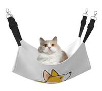 KAPPTYY Cute Corgi Butt Hanging Pet Hammock Bed With Adjustable Straps And Metal Hooks Double Sided Bed
