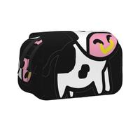KAPPTYY Cute Cow Printing Pencil Case for Pencils, Handy Storage Box for Watercolor Pens Or Markers