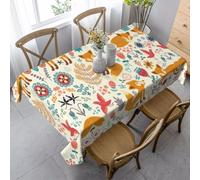 KAPPTYY Cute Floral Animal Pattern Printing Elegant Party Tablecloth Cover With Soft Thick Fabric For Banquet Celebration