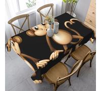 KAPPTYY Cute Monkey Printing Elegant Party Tablecloth Cover With Soft Thick Fabric For Banquet Celebration