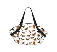 KAPPTYY Cute Squirrel Printed Outdoor Picnic Mat and Handbag, Portable Round 37in Foldable for Park Lawn Family Day