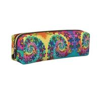 KAPPTYY Dancing Thanksgiving Bear Printing School Leather Pencil Case with Zipper,Cute Pen Pouch for Boys Girls,Back to School' Supplies