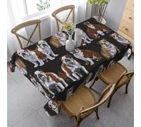 KAPPTYY English Bulldogs Printing Elegant Party Tablecloth Cover With Soft Thick Fabric For Banquet Celebration