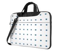 KAPPTYY Evil Eye Print Structured Laptop Bag Oxford Cloth Briefcase Padded Shoulder Case