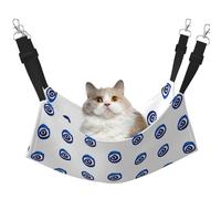 KAPPTYY Evil Eyes Hanging Pet Hammock Bed With Adjustable Straps And Metal Hooks Double Sided Bed