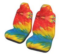 KAPPTYY Fantastic Parrot Feather Car Seat Covers,Fabric Front Seat Cover,Airbag Compatible, Automotive Comfort,Trucks,Suv