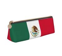 KAPPTYY Flag of Mexico School Wide Opening Pencil Pen Case,Lightweight Spacious Pencils Pouch Zipper Stationery Bag