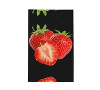 KAPPTYY Fresh Strawberry Printing Waffle Premium Kitchen Towels Quick Drying Super Absorbent,Multi Purpose Cleaning Towels Gift