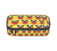 KAPPTYY Funny French Bullfighting Watermelon Original High Capacity Pencil Case,Big Pen Box Organizer Portable Aesthetic Supply for Adults